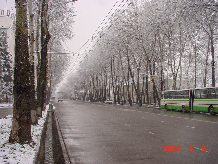Tajikistan — Snow in Dushanbe 2003
